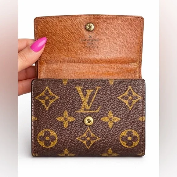 Louis Vuitton Monogram Snap Wallet Vintage Brown Canvas LV Authentic - Picture 2 of 8